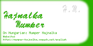 hajnalka mumper business card